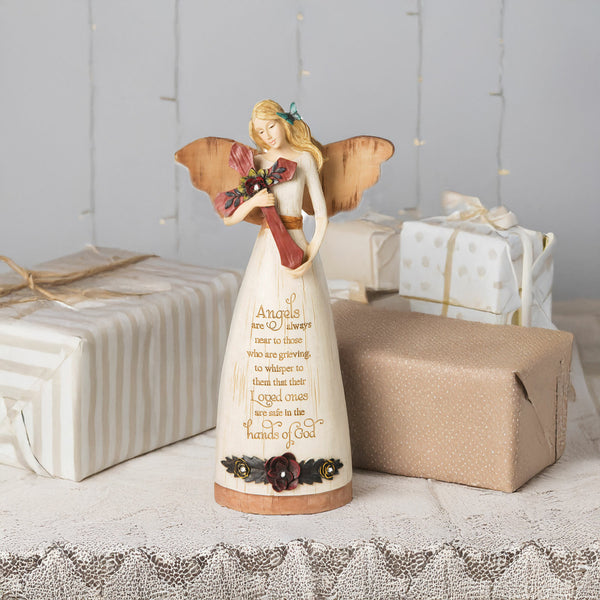 Pavilion Gift Company Sympathy 9" Angel Holding Cross