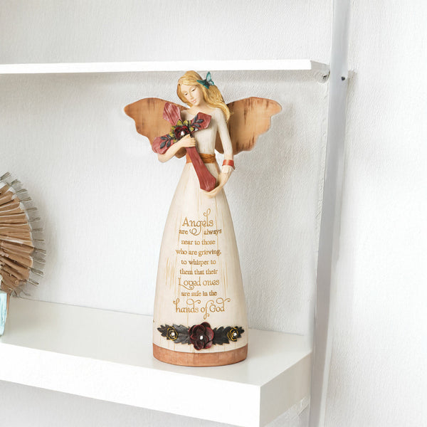 Pavilion Gift Company Sympathy 9" Angel Holding Cross
