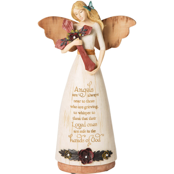 pavilion gift company Sympathy 9" Angel Holding Cross