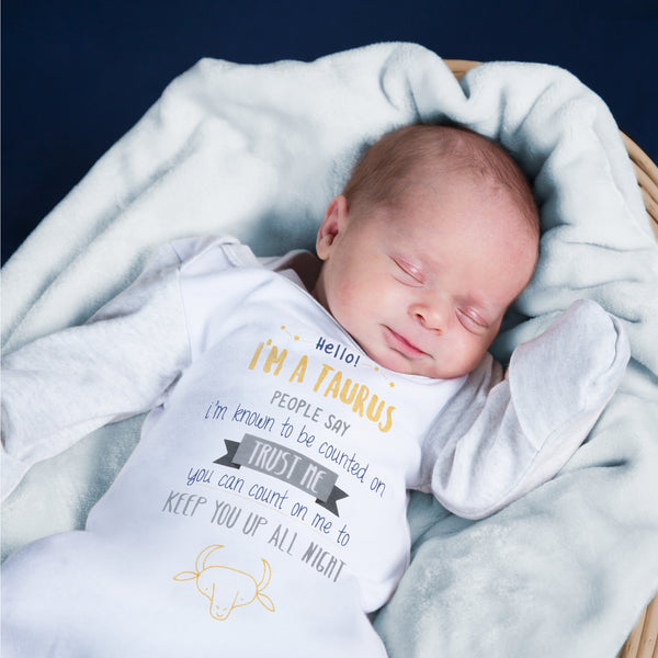Pavilion Gift Company Taurus 0-3 Months Gown With Mitten Cuffs