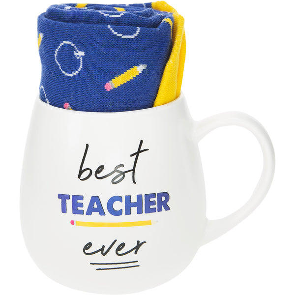 pavilion gift company Teacher 15.5 oz Mug and Sock Set