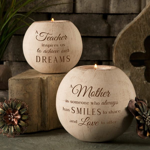 Pavilion Gift Company Teacher 4" Round Tealight Candle Holder