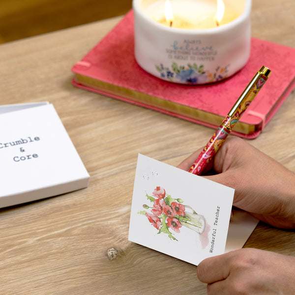 Pavilion Gift Company Teacher 5mm Sterling Silver Cubic Zirconia Stud Earrings