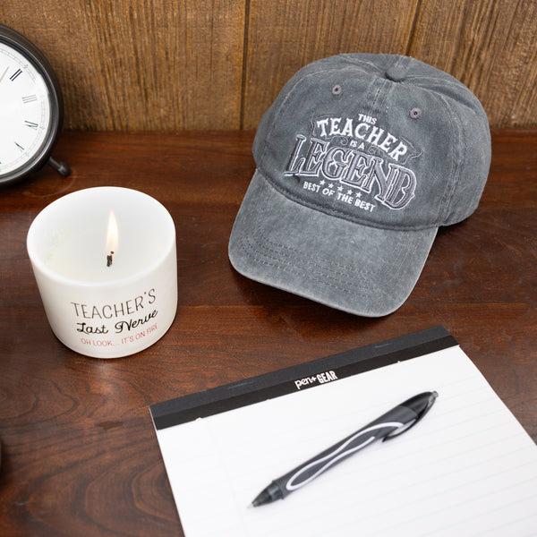 Pavilion Gift Company Teacher Dark Gray Washed Cotton Twill Hat