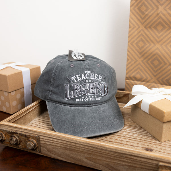 Pavilion Gift Company Teacher Dark Gray Washed Cotton Twill Hat