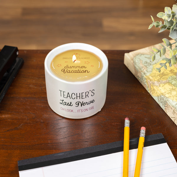 Pavilion Gift Company Teacher's Last Nerve 8 Oz - 100% Soy Wax Reveal Candle Scent: Tranquility