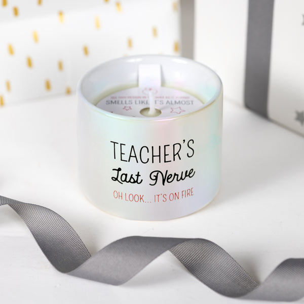 Pavilion Gift Company Teacher's Last Nerve 8 Oz - 100% Soy Wax Reveal Candle Scent: Tranquility