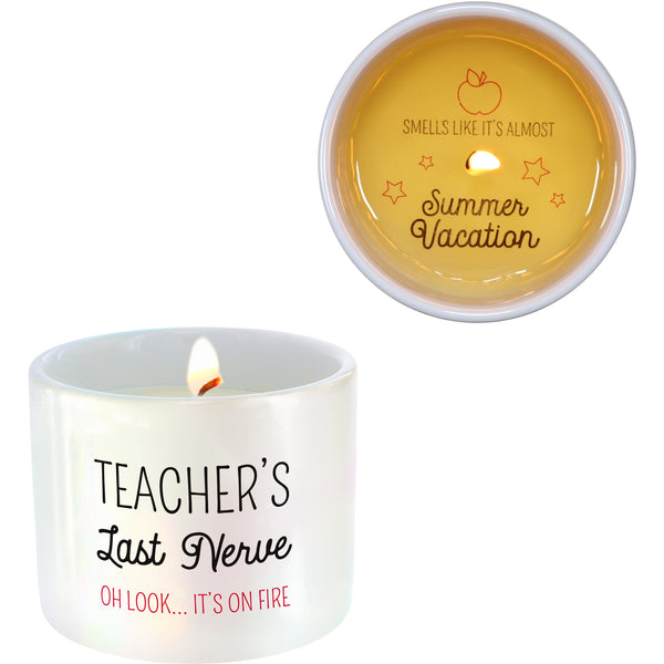 pavilion gift company Teacher's Last Nerve 8 oz - 100% Soy Wax Reveal Candle Scent: Tranquility