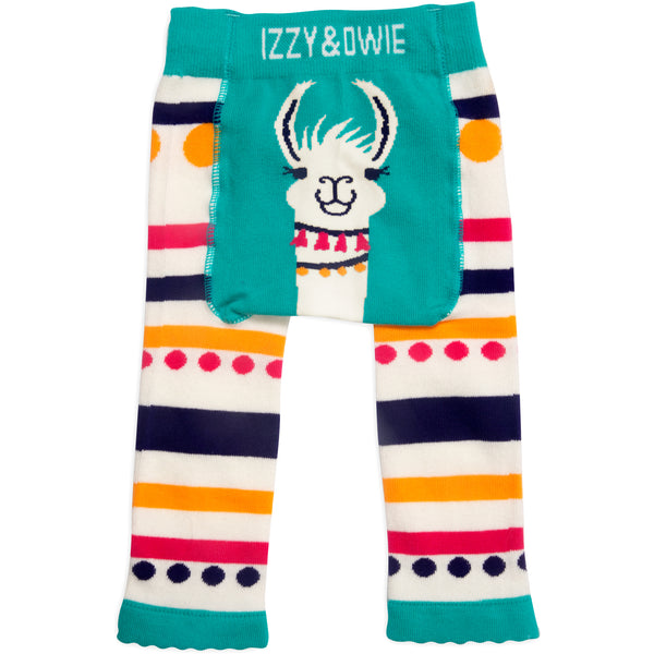 pavilion gift company Teal Llama 6-12 Months Baby Leggings