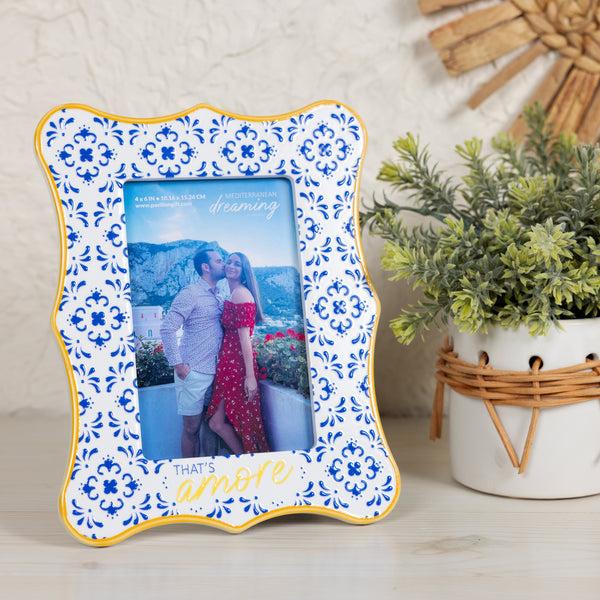 Pavilion Gift Company That's Amore 6.5" X 8.25" Picture Frame (Holds 4" X 6" Photo)