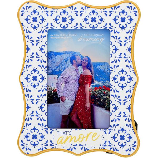 pavilion gift company That's Amore 6.5" x 8.25" Picture Frame (Holds 4" x 6" Photo)