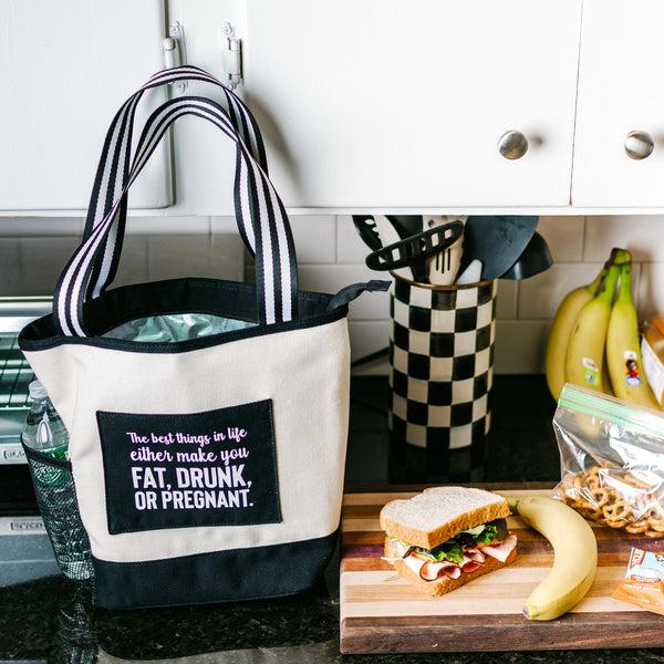 Pavilion Gift Company The Best Things In Life Insulated Canvas Lunch Tote