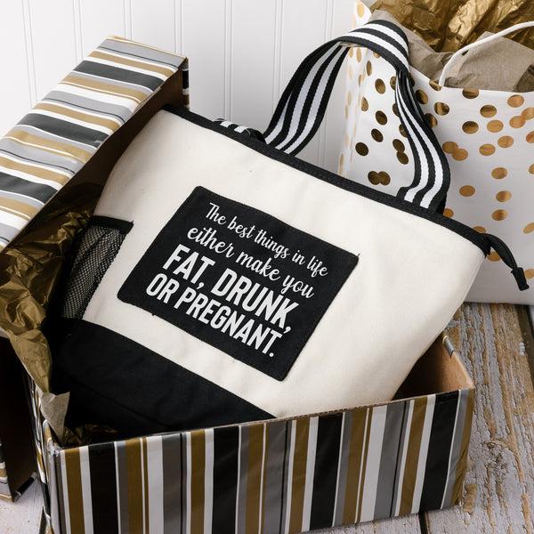 Pavilion Gift Company The Best Things In Life Insulated Canvas Lunch Tote