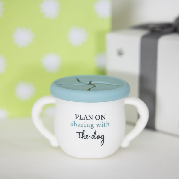 Pavilion Gift Company The Dog 3.5" Silicone Snack Bowl With Lid