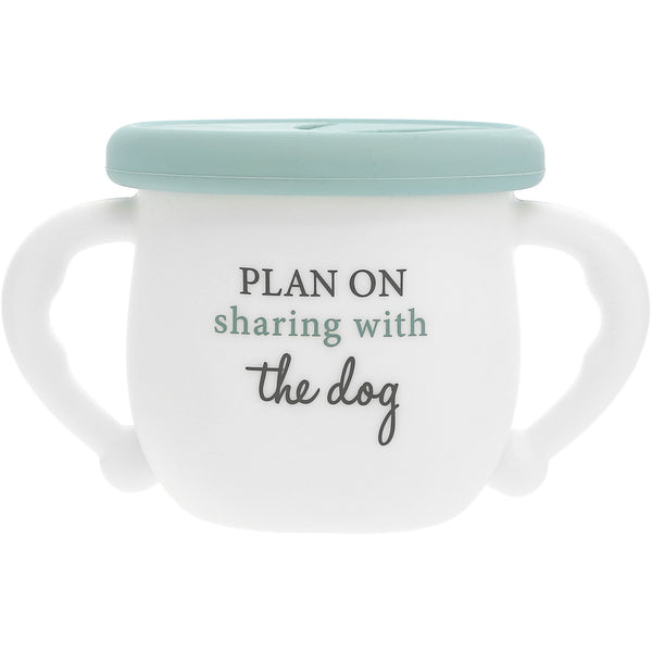pavilion gift company The Dog 3.5" Silicone Snack Bowl with Lid
