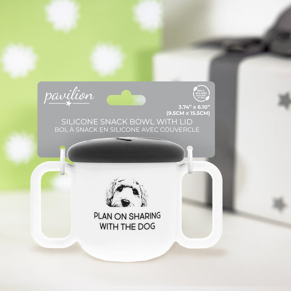Pavilion Gift Company The Dog Silicone Snack Bowl With Lid