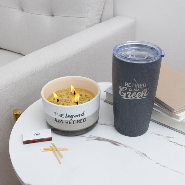 Pavilion Gift Company The Green 20 Oz Wood Finish Stainless Steel Travel Tumbler