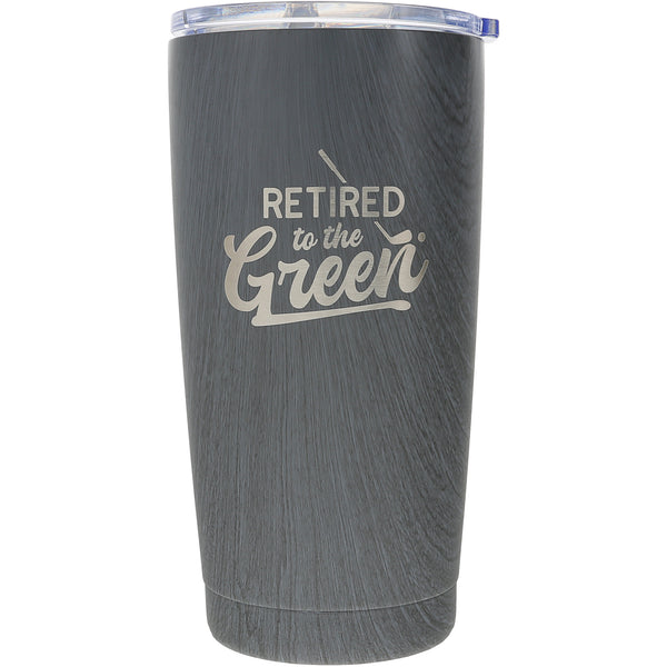 pavilion gift company The Green 20 oz Wood Finish Stainless Steel Travel Tumbler
