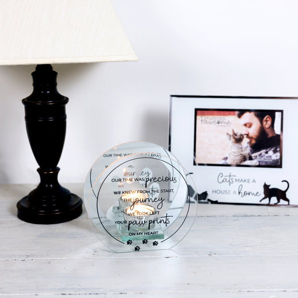 Pavilion Gift Company The Journey 6" Mirrored Glass Candle Holder