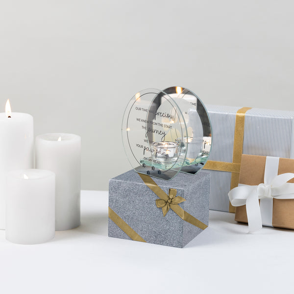 Pavilion Gift Company The Journey 6" Mirrored Glass Candle Holder