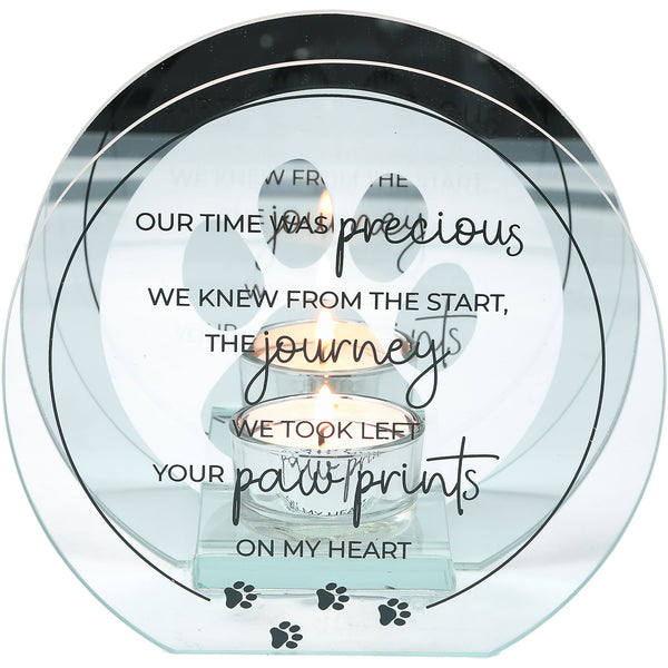 pavilion gift company The Journey 6" Mirrored Glass Candle Holder