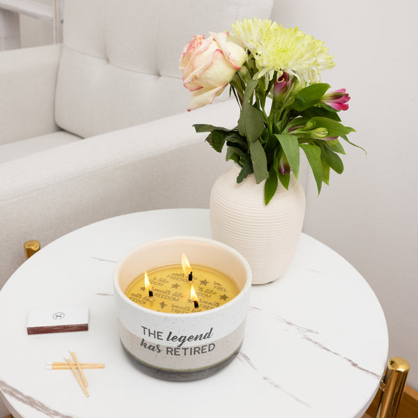 Pavilion Gift Company The Legend 12 Oz - 100% Soy Wax Reveal Triple Wick Candle Scent: Tranquility