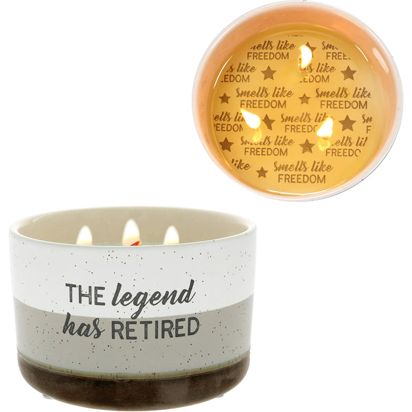 pavilion gift company The Legend 12 oz - 100% Soy Wax Reveal Triple Wick Candle Scent: Tranquility