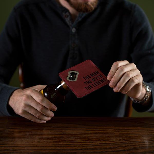 Pavilion Gift Company The Legend 4" X 4" Bottle Opener Coaster
