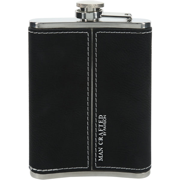 Pavilion Gift Company The Legend PU Leather & Stainless Steel 8 Oz Flask