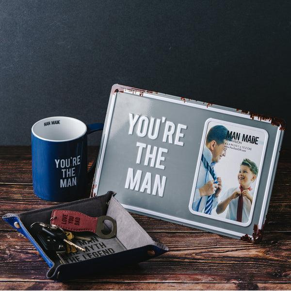 Pavilion Gift Company The Man 11.75" X 8" Tin Frame (Holds 4" X 6" Photo)
