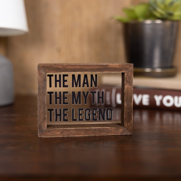 Pavilion Gift Company The Man 4" X 3" Wood Framed Glass Plaques