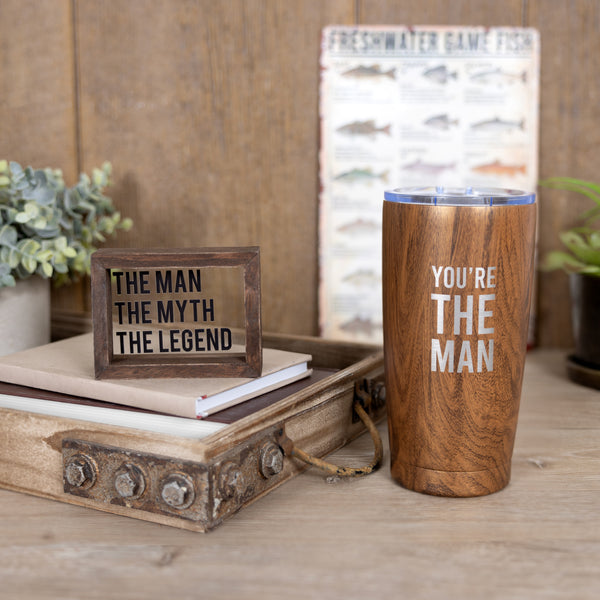 Pavilion Gift Company The Man 4" X 3" Wood Framed Glass Plaques