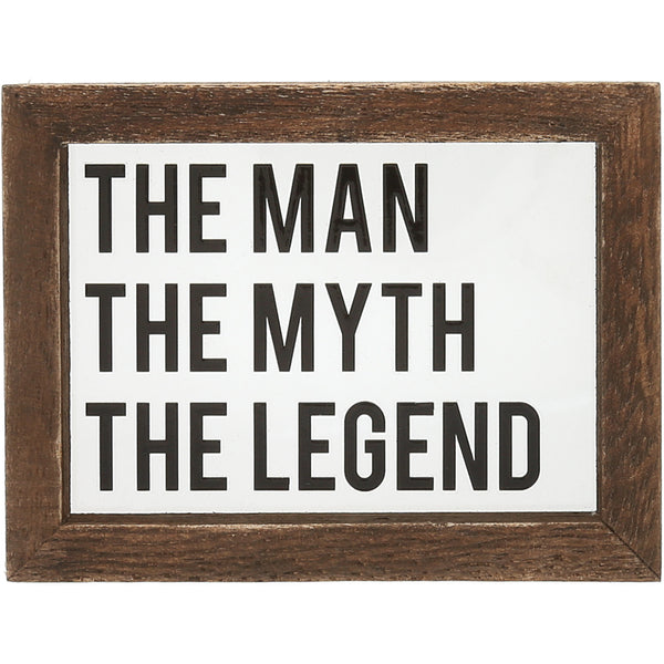 pavilion gift company The Man 4" x 3" Wood Framed Glass Plaques