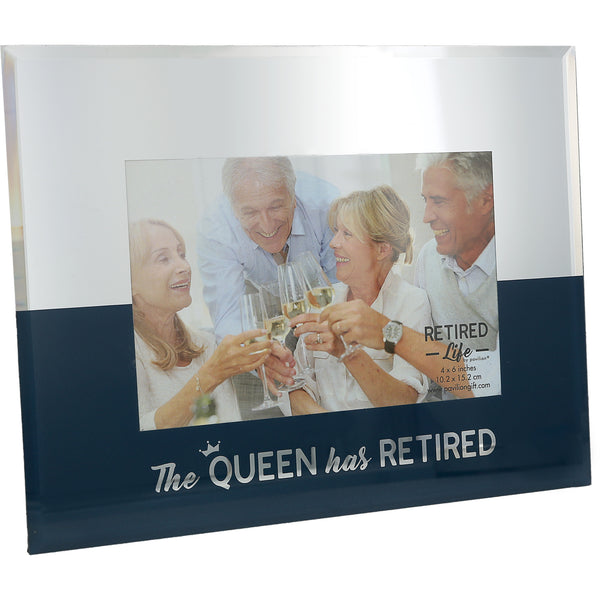 pavilion gift company The Queen 9" x 7" Mirrored Glass Frame (Holds 6" x 4")