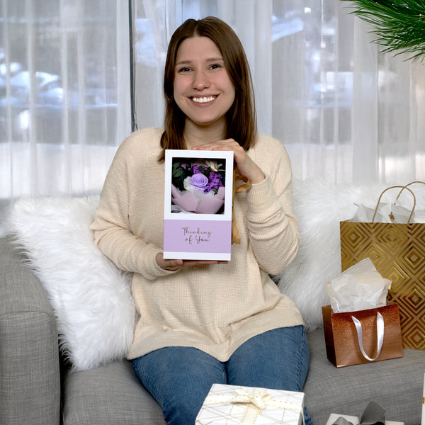 Pavilion Gift Company Thinking Of You Purple Preserved Floral Bouquet