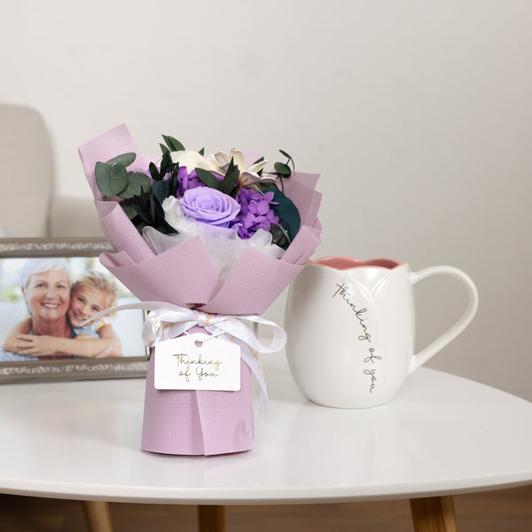 Pavilion Gift Company Thinking Of You Purple Preserved Floral Bouquet