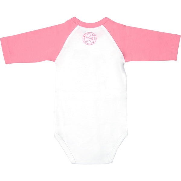 Pavilion Gift Company Tie Dye 12-24 Months 3/4 Length Pink Sleeve Onesie