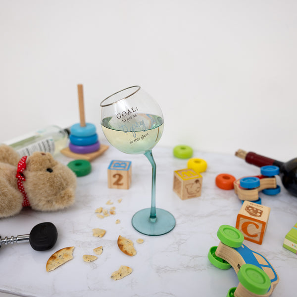 Pavilion Gift Company Tipsy 11 Oz Tipsy Stemmed Wine Glass