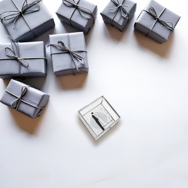 Pavilion Gift Company To Have And To Hold 4" Glass Keepsake Box