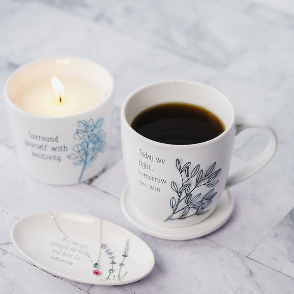 Pavilion Gift Company Today We Fight 17 Oz Cup With Coaster Lid