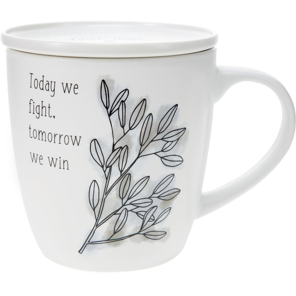 pavilion gift company Today We Fight 17 oz Cup with Coaster Lid