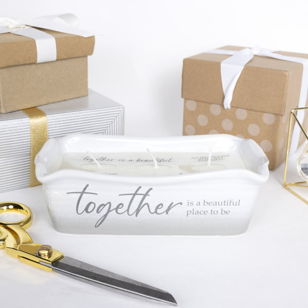 Pavilion Gift Company Together 12 Oz - 100% Soy Wax Reveal Triple Wick Candle Scent: Tranquility