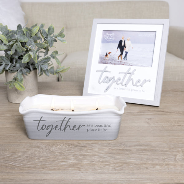 Pavilion Gift Company Together 12 Oz - 100% Soy Wax Reveal Triple Wick Candle Scent: Tranquility