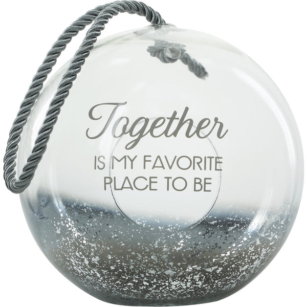 pavilion gift company Together 9.5" Smoke Glass Lantern