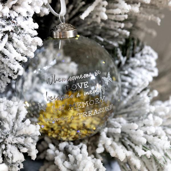 Pavilion Gift Company Treasured Memory 4" Glass Ornament