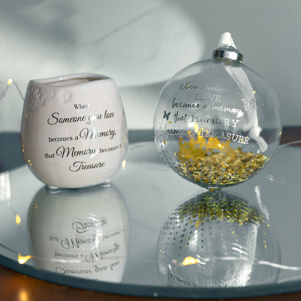 Pavilion Gift Company Treasured Memory 4" Glass Ornament
