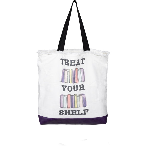 pavilion gift company Treat Your Shelf Canvas Tote Bag