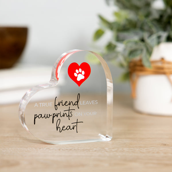 Pavilion Gift Company True Friend 3.5" Acrylic Heart Plaque