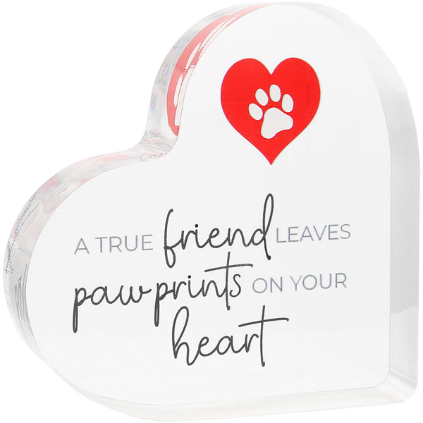 pavilion gift company True Friend 3.5" Acrylic Heart Plaque