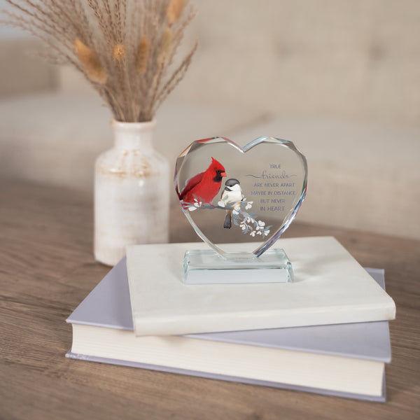 Pavilion Gift Company True Friends 4" Crystal Heart Plaque